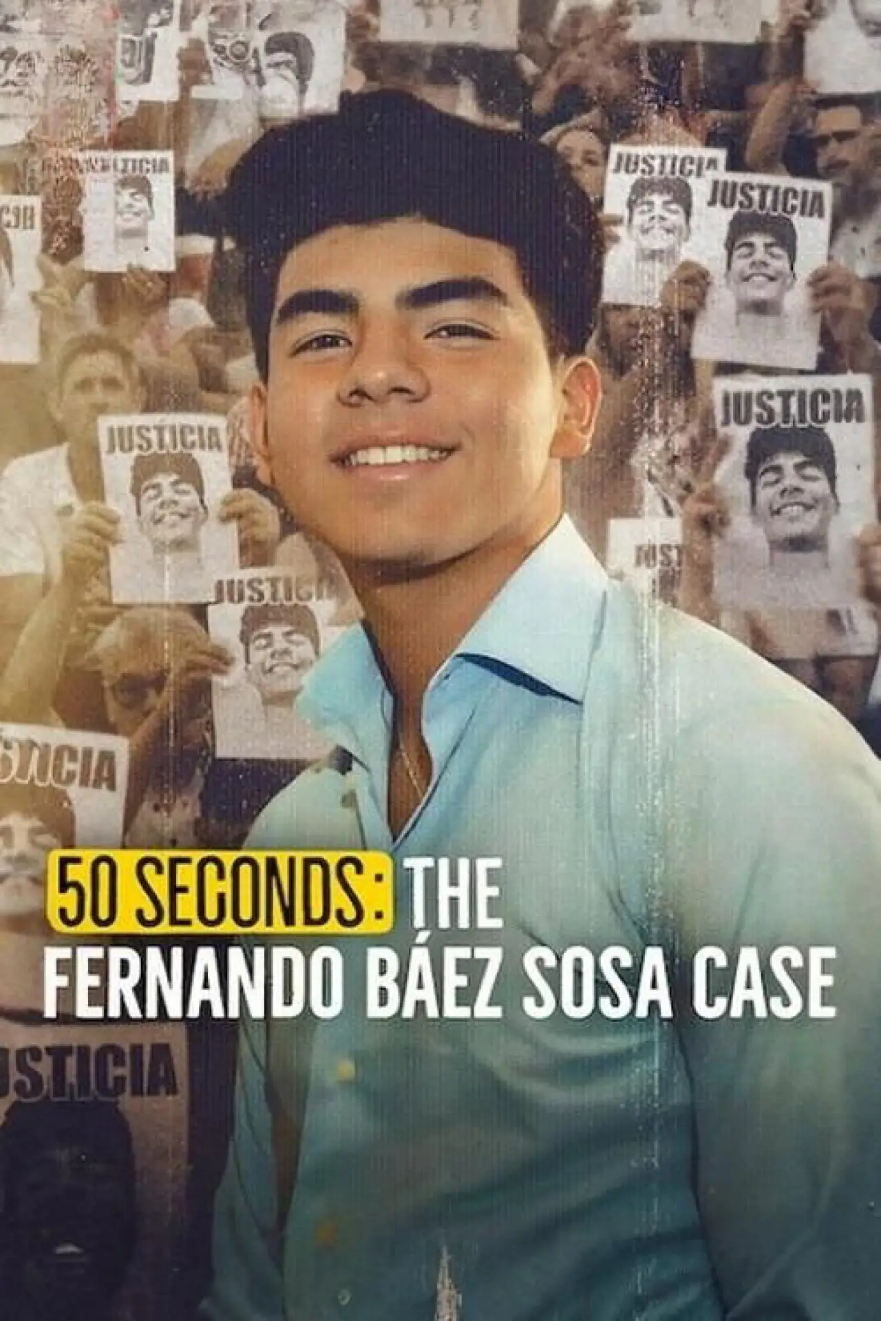 Plakat serialu "50 sekund: Sprawa Fernando Báeza Sosy"