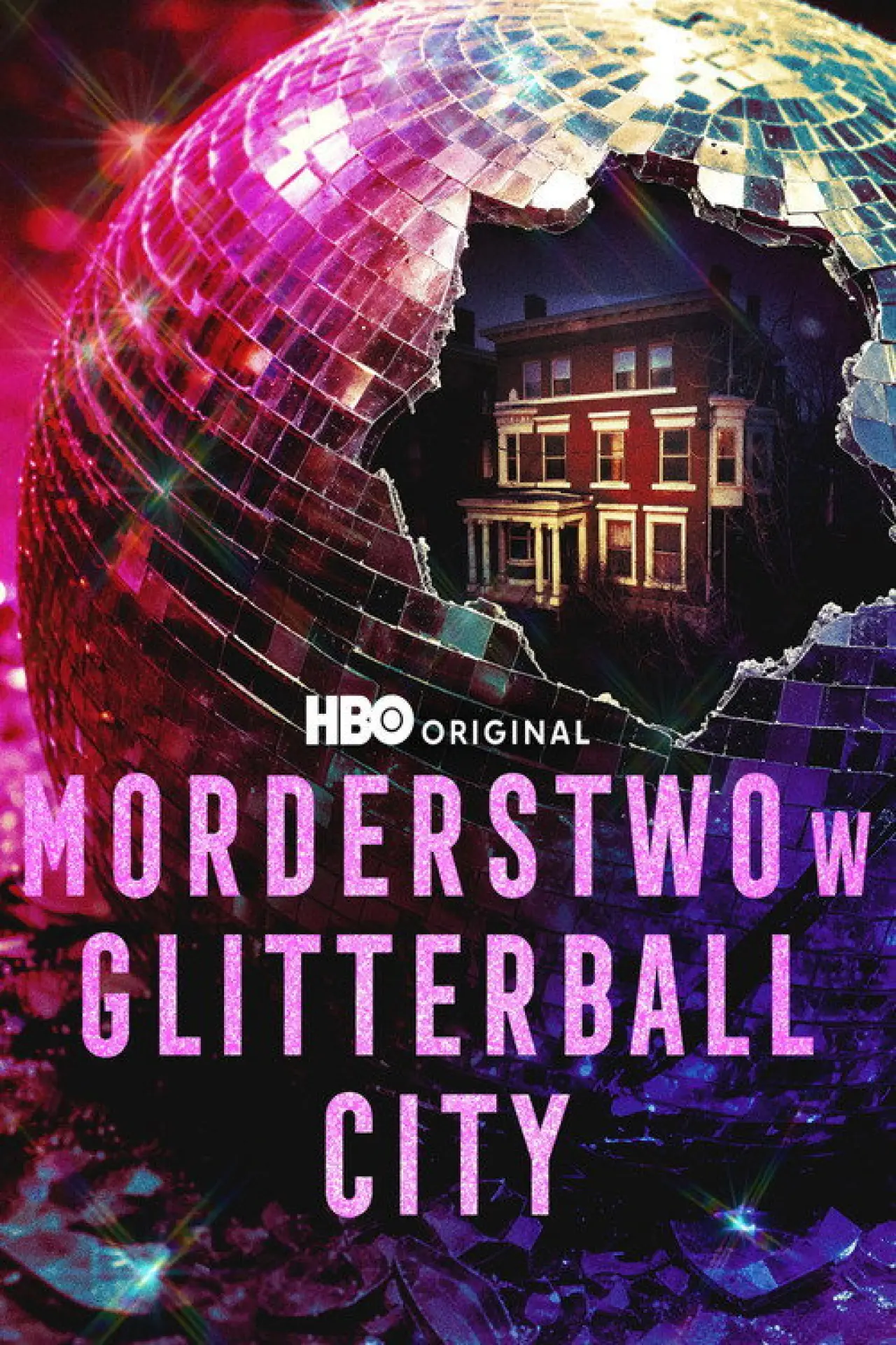 Plakat serialu "Morderstwo w Glitterball City"