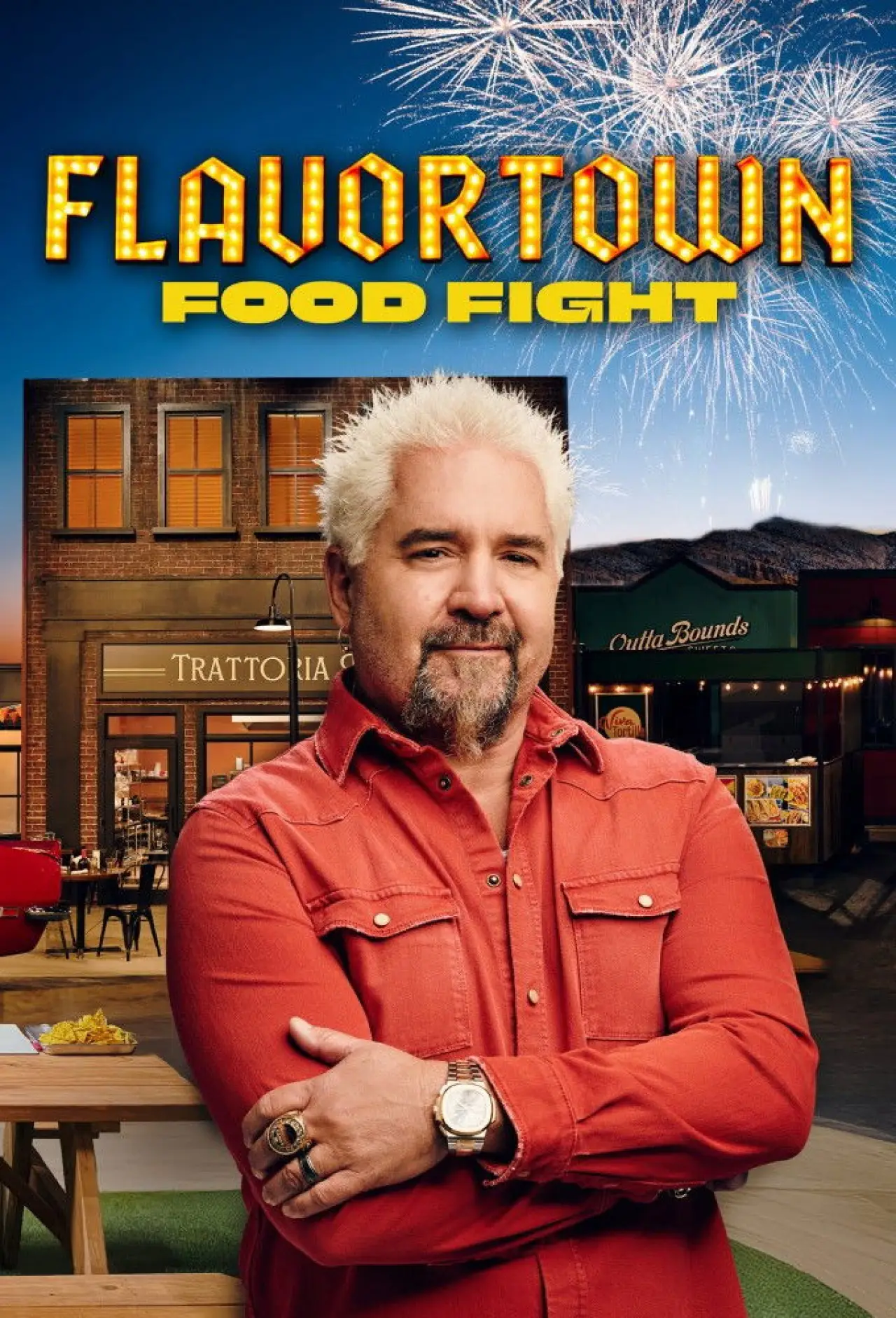 Plakat serialu "Kulinarna bitwa w Flavortown"