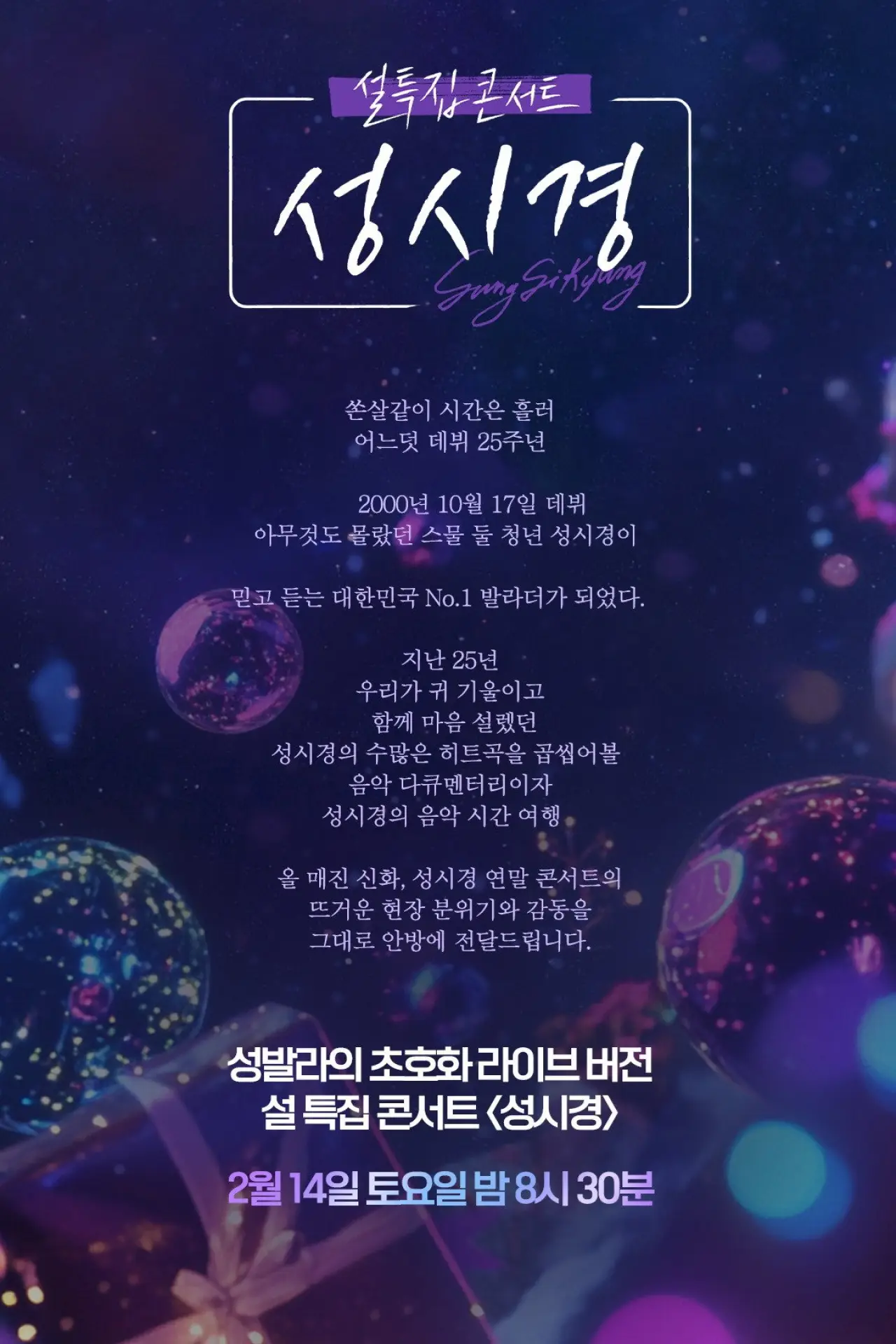 Plakat serialu "설 특집 콘서트 성시경"