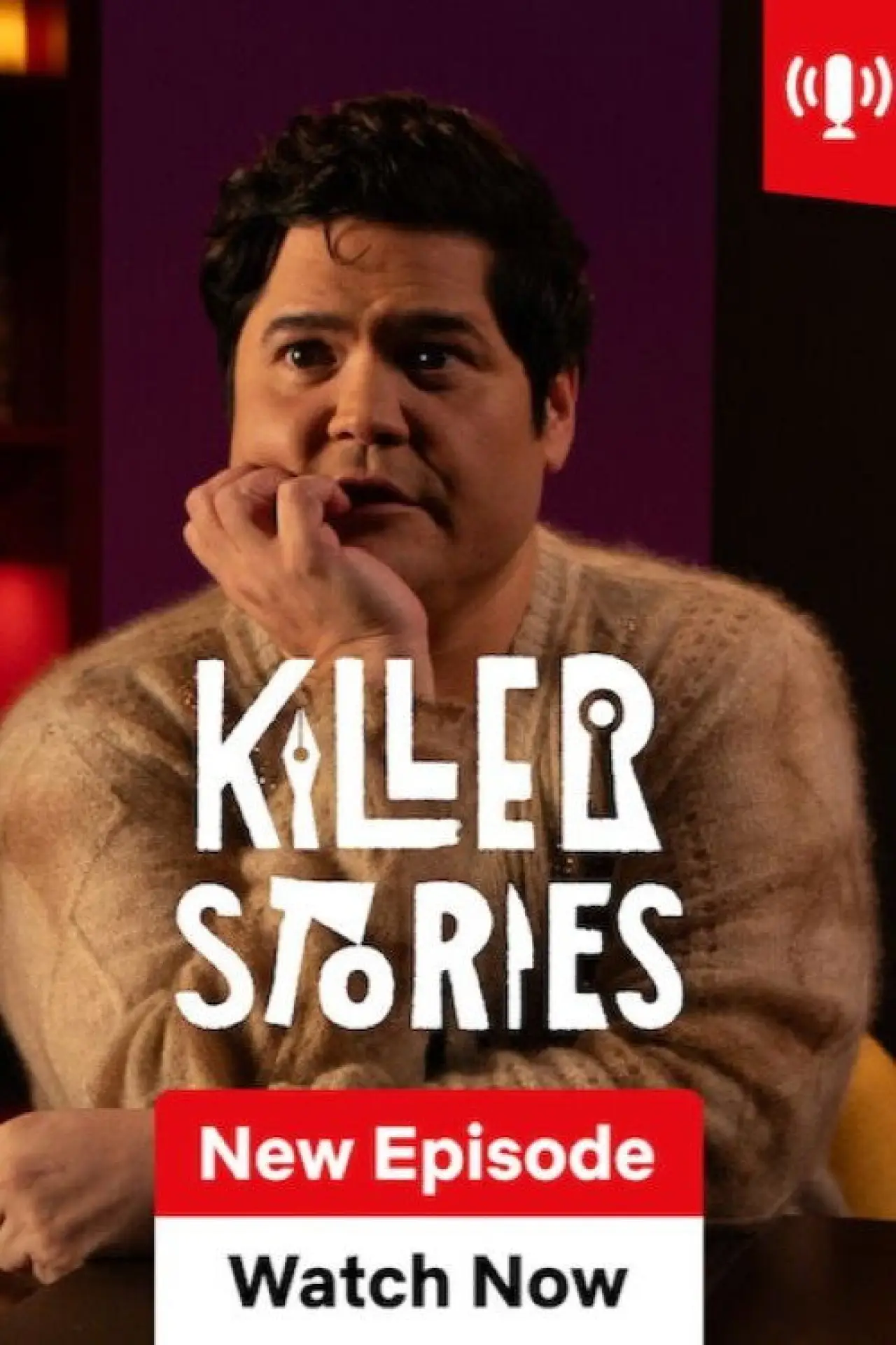 Plakat serialu "Killer Stories with Harvey Guillén"