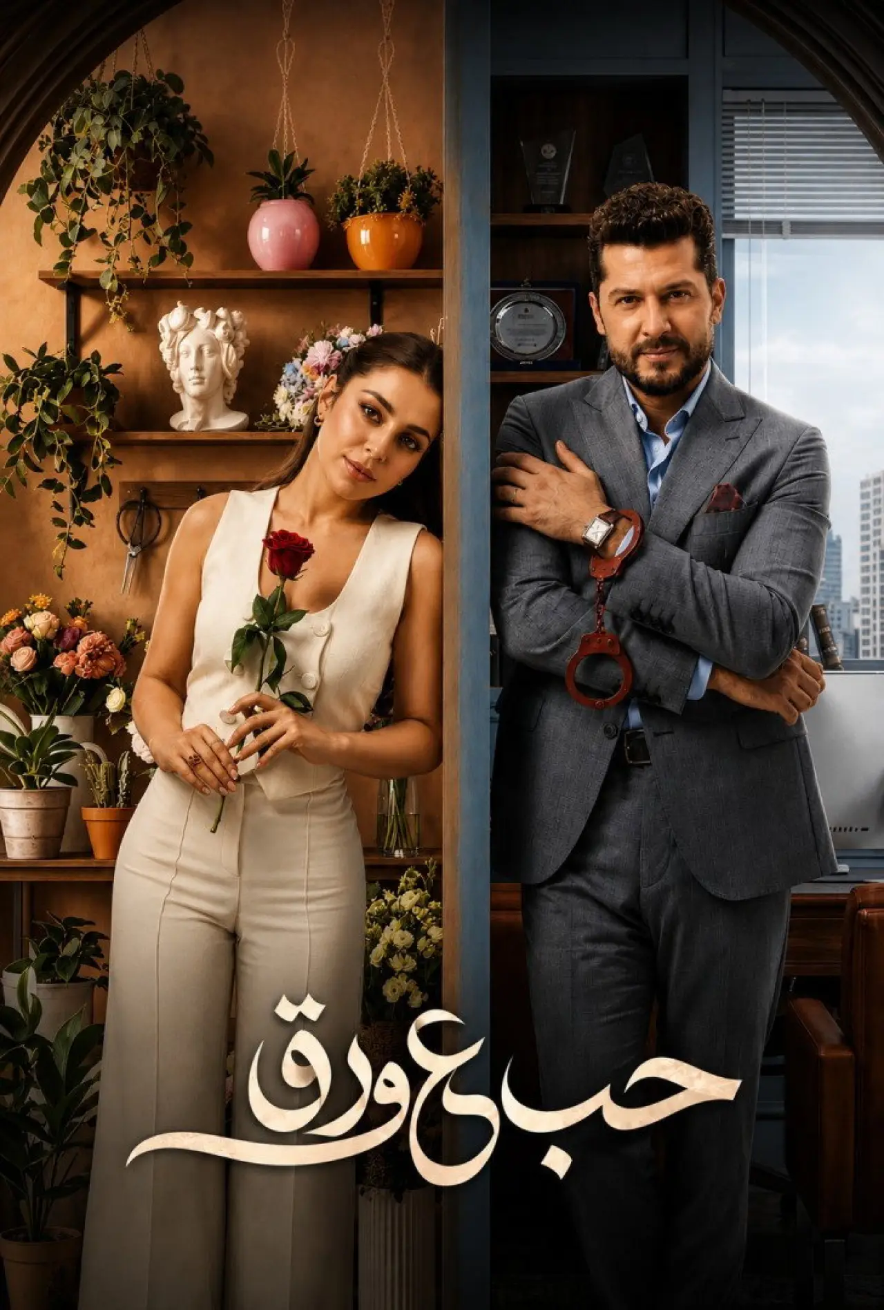 Plakat serialu "حب ع ورق"