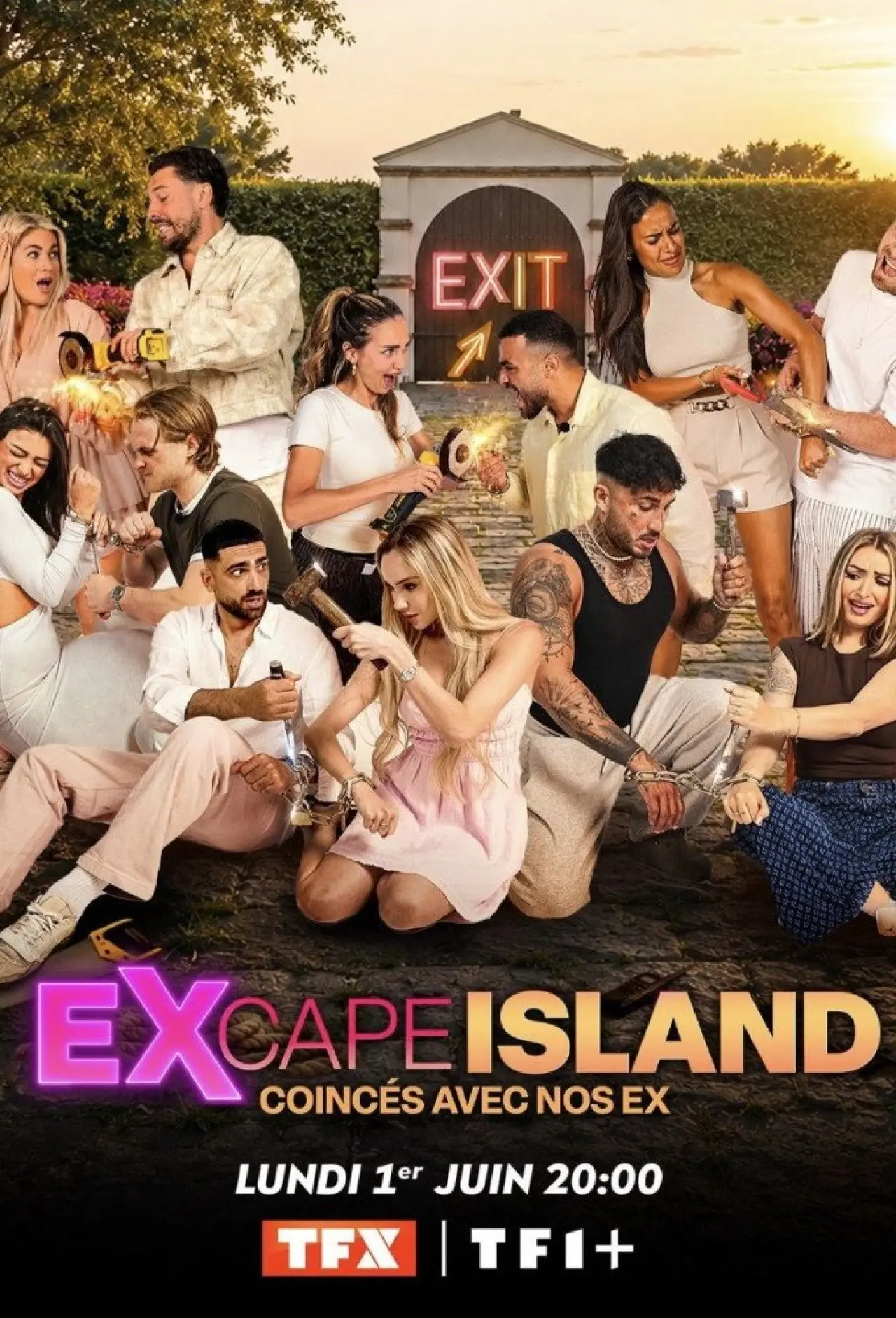 Plakat serialu "Excape Island : coincés avec nos ex"