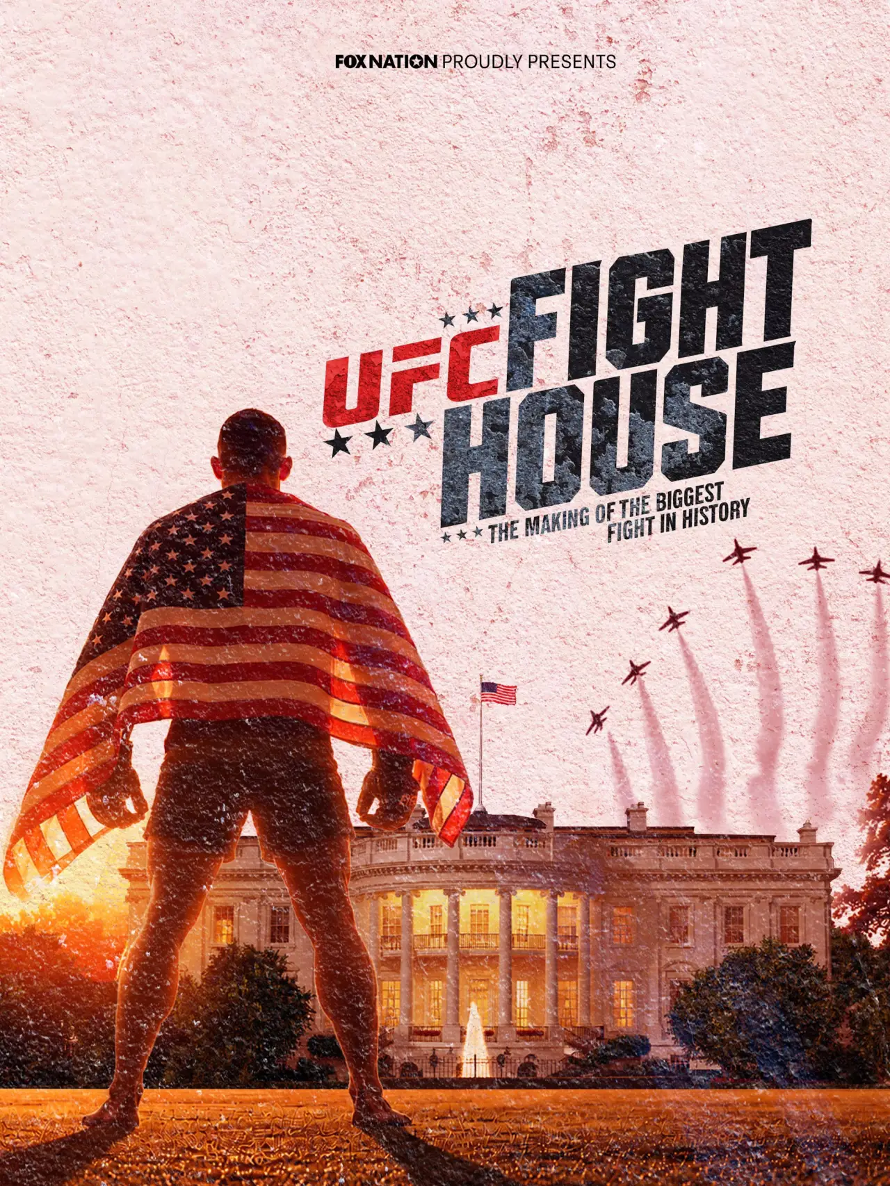 Plakat serialu "UFC Fight House: Powstanie największej walki w historii"