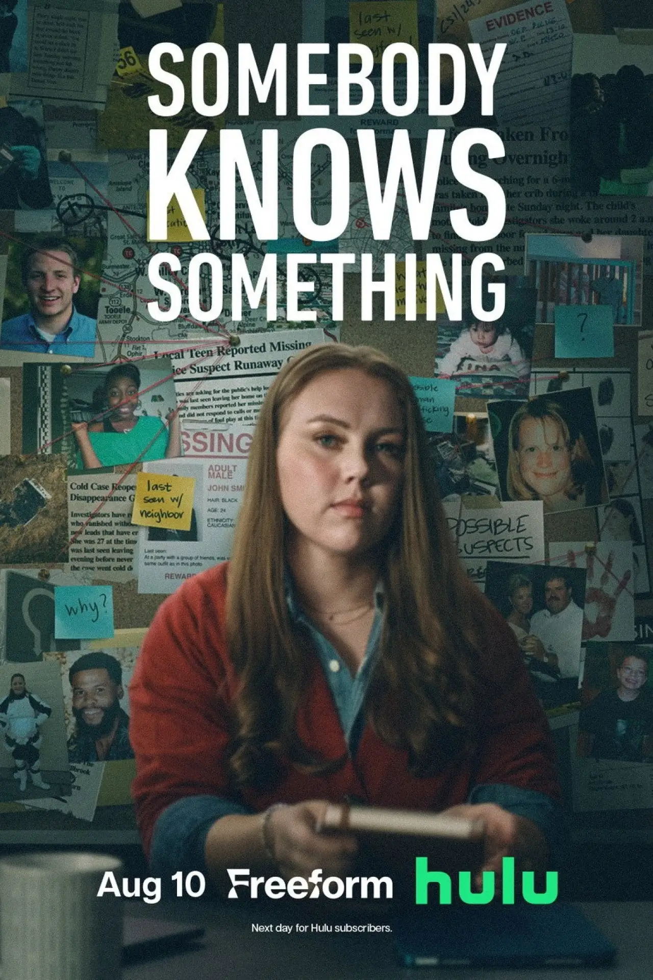 Plakat serialu "Somebody Knows Something"