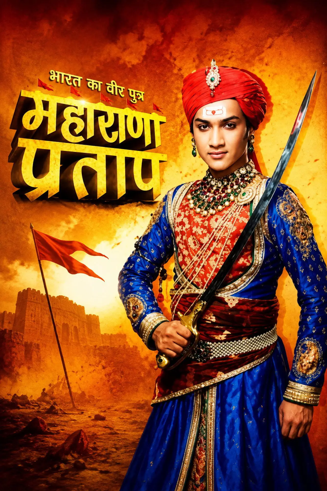Plakat serialu "भारत का वीर पुत्र - महाराणा प्रताप"