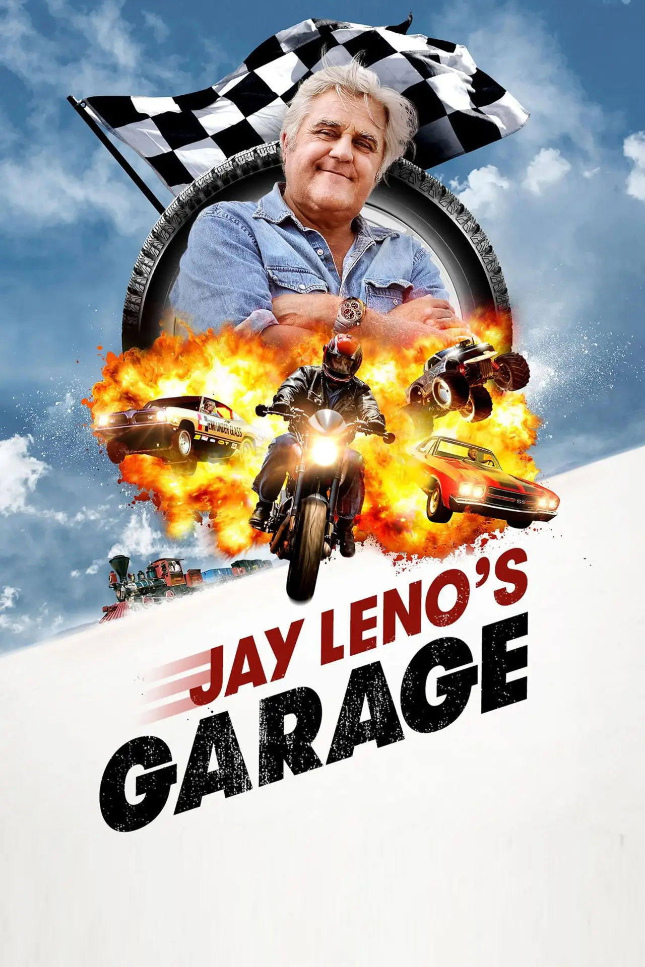 Plakat serialu "Garaż Jaya Leno"