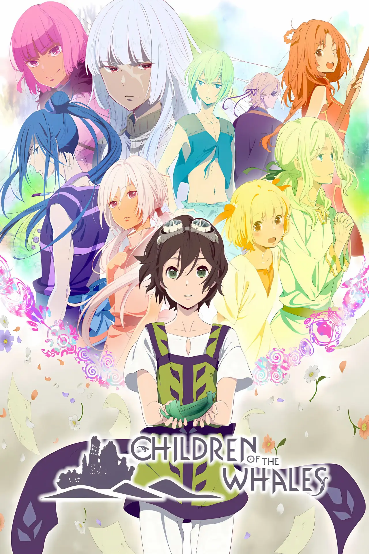 Plakat serialu "Kujira no Kora wa Sajou ni Utau"