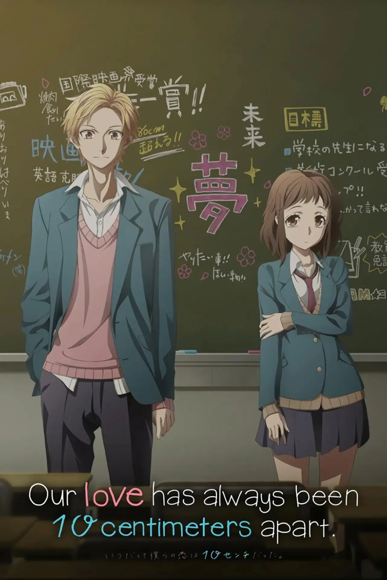 Постер к сериалу "Itsudatte Bokura no Koi wa 10 cm Datta"