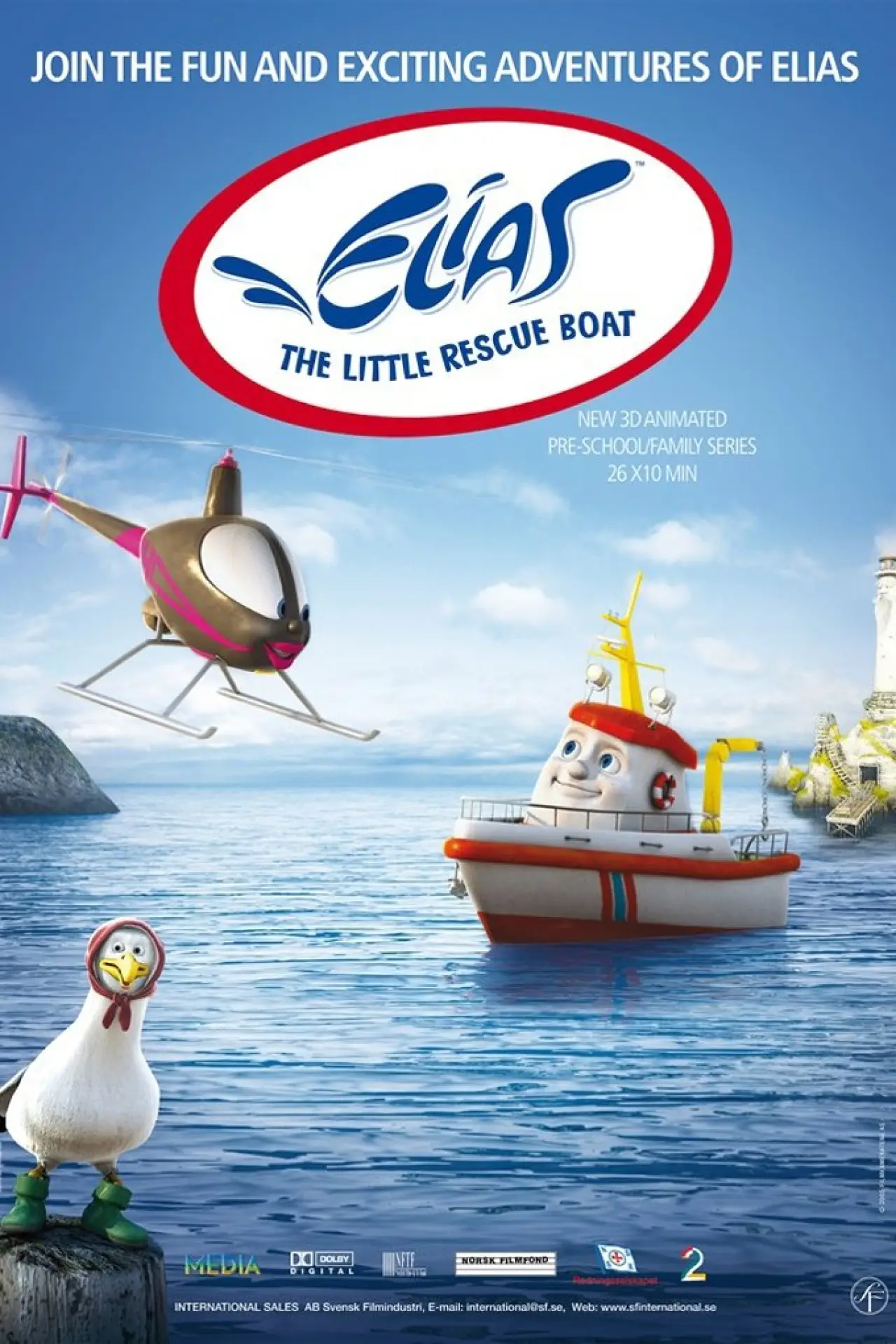 Plakat serialu "Den lille redningsskøyta Elias"