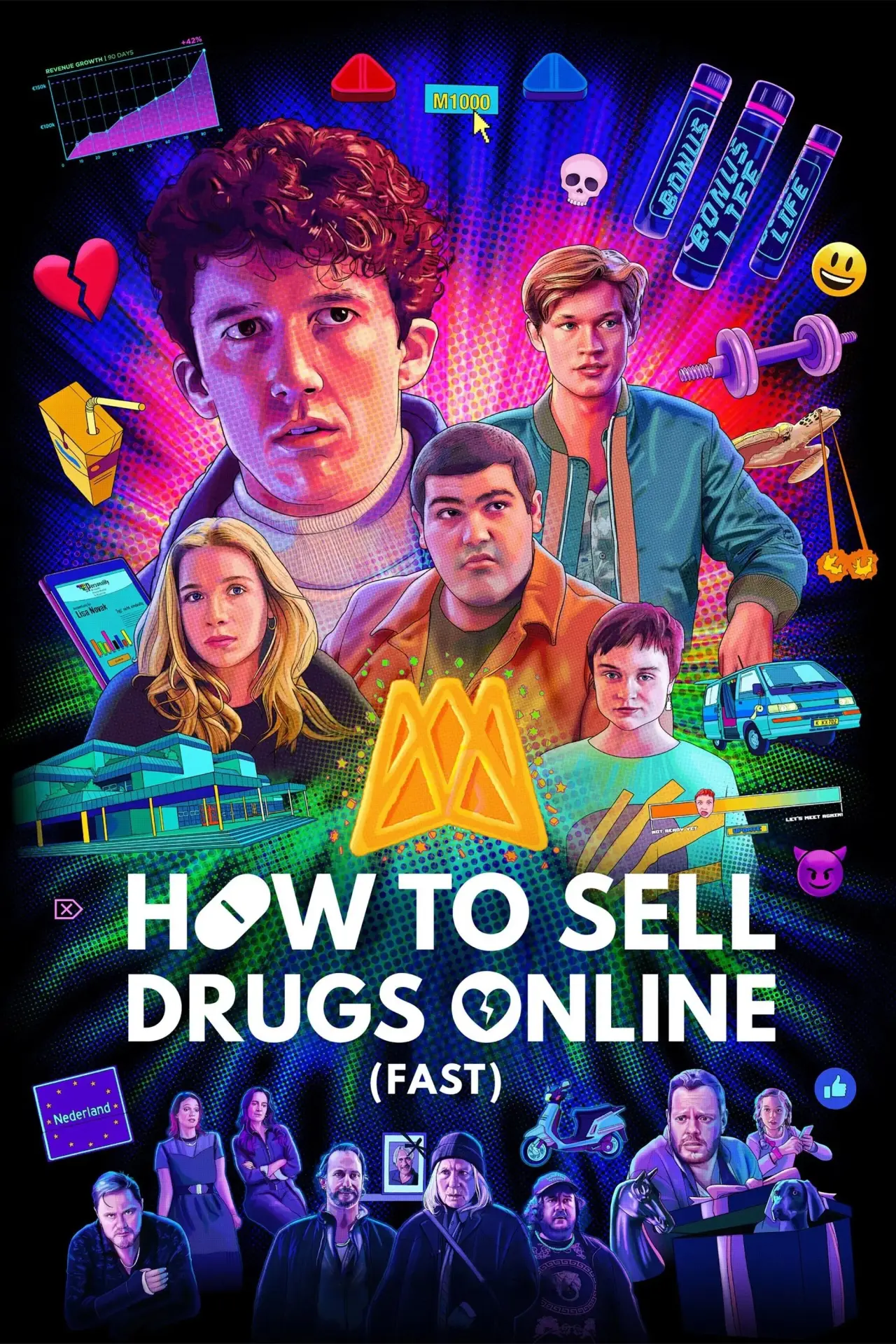 Постер к сериалу "Jak sprzedawać dragi w sieci (szybko)"