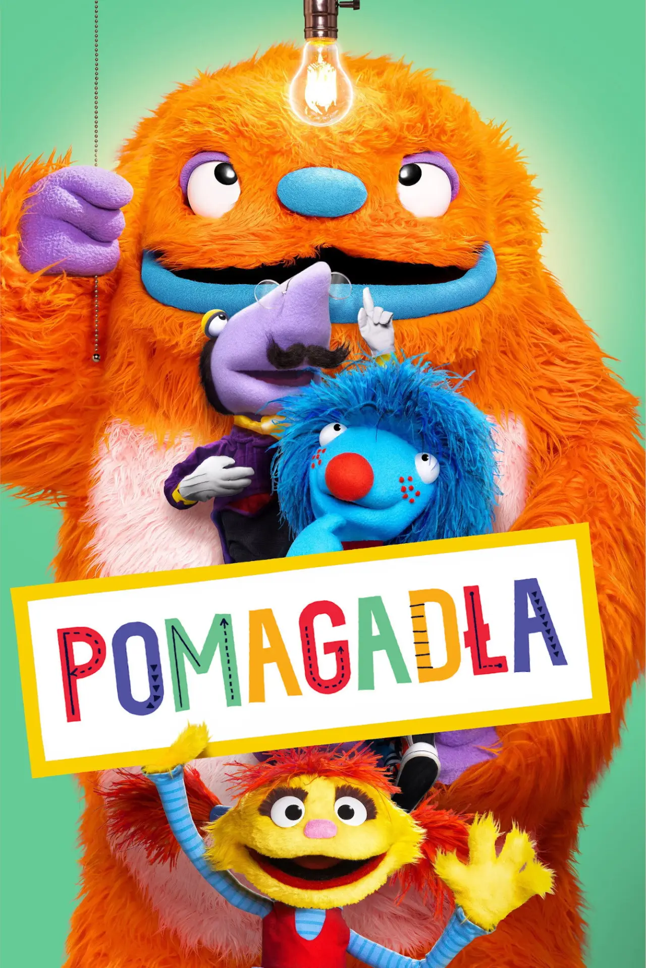 Plakat serialu "Pomagadła"