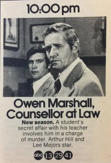Owen Marshall: Counselor at Law plakat