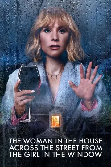 Kobieta z domu naprzeciwko dziewczyny w oknie plakat