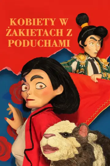 Kobiety w żakietach z poduchami plakat