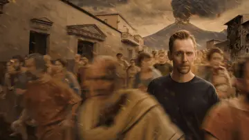 Zasłona к сериалу "Pompeje: podróż w czasie z Tomem Hiddlestonem" #1404625