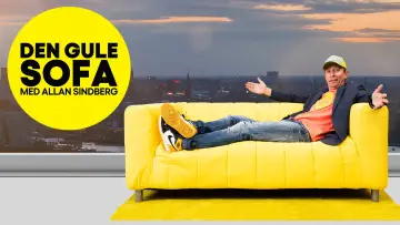 Den gule sofa med Allan Sindberg plakat
