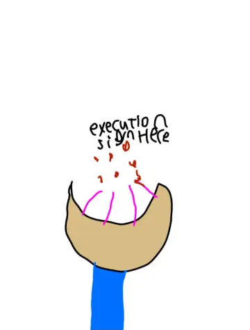 Execution:sign here plakat
