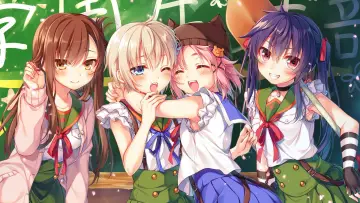 Zasłona do serialu "Gakkougurashi!" #1819766