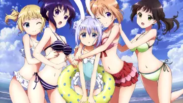 Zasłona к сериалу "Gochuumon wa Usagi Desu ka?" #1434624