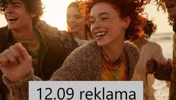 Z wizerunkiem jako osoby tańczące na plaży „reklama”